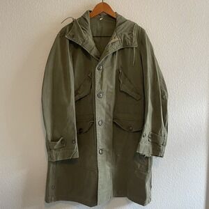 Vintage M47 Field Parka US Air Force 50's Sz Small Green Talon Zip Distressed